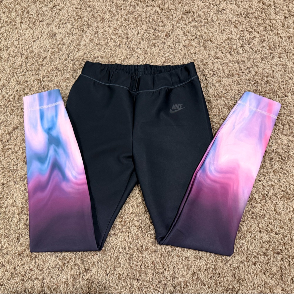 Nike Black and Purple Leggings